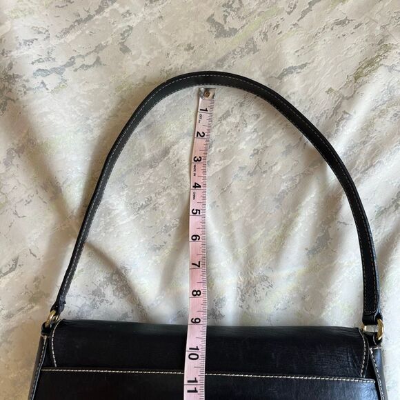 Mila Paoli Leather buckle shoulder bag Y2K 90s - Picture 12 of 14